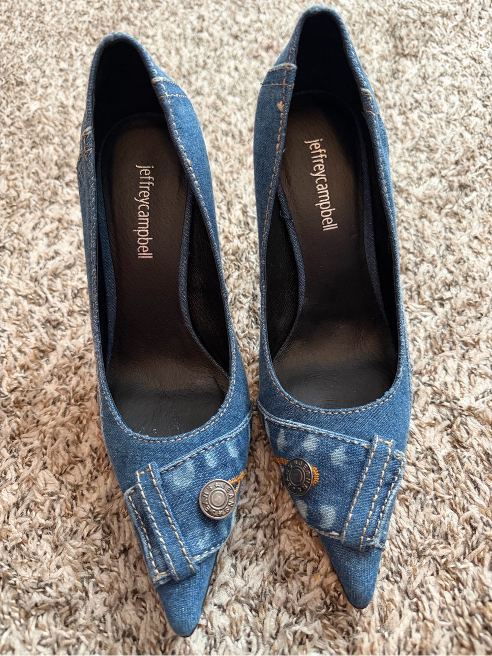Jeffrey Campbell Women’s Denim Pointed-Toe Pumps- only worn a few times